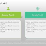 SmartArt List Horizontal Bullet List 2 Steps PowerPoint Template & Google Slides Theme