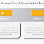 SmartArt List Horizontal Picture 2 Steps PowerPoint Template & Google Slides Theme