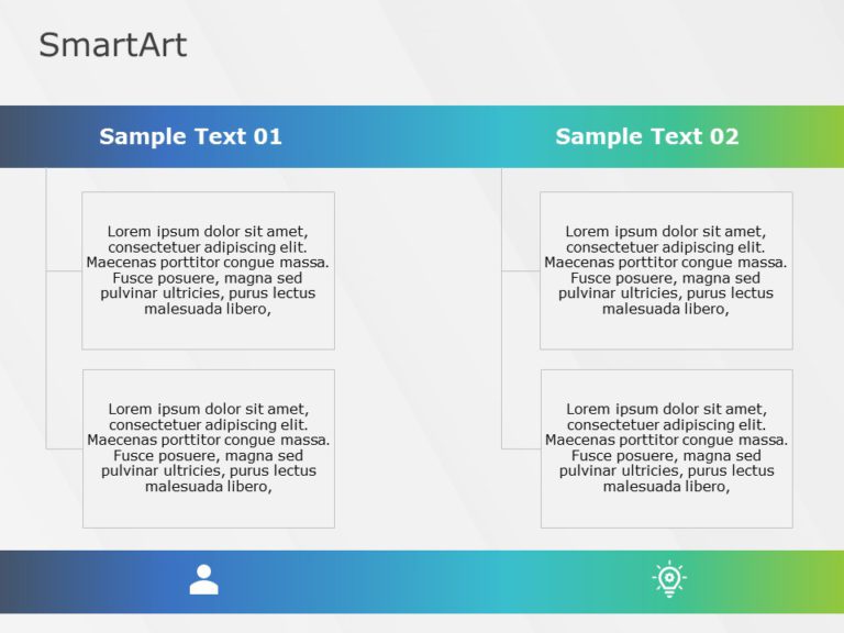 SmartArt List Nested Steps 2 Steps & Google Slides Theme