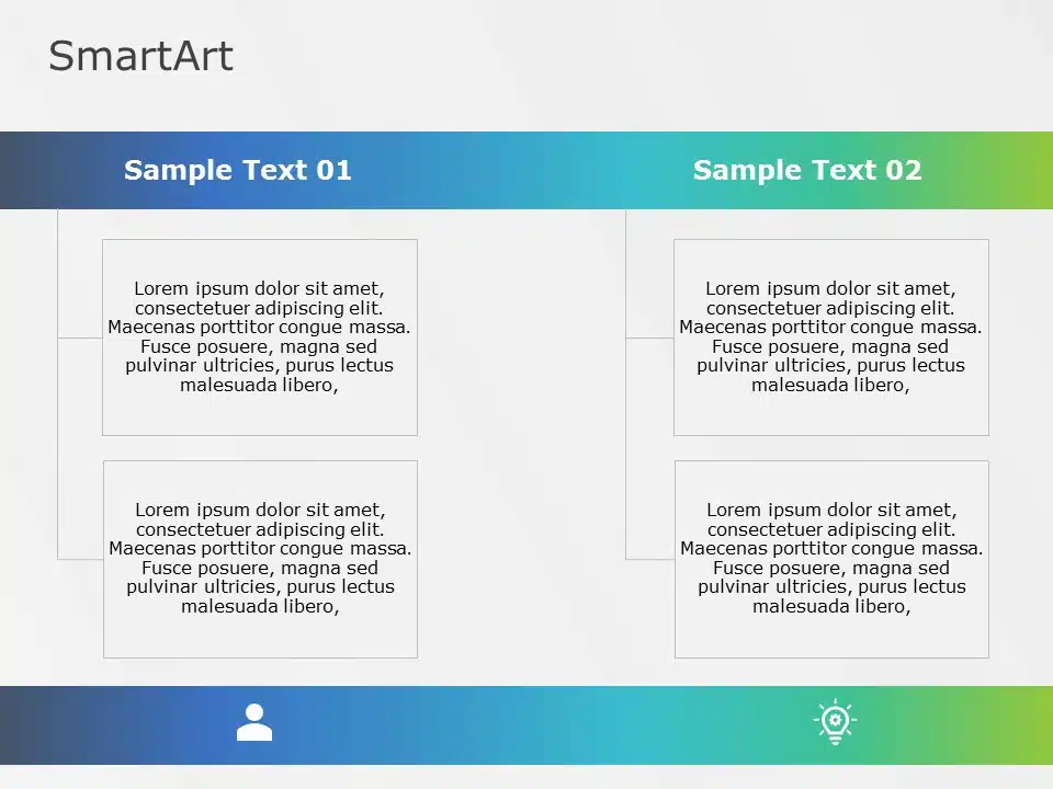 SmartArt List Nested Steps 2 Steps & Google Slides Theme