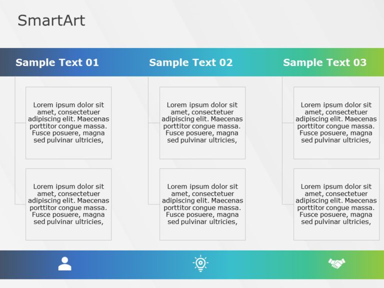 SmartArt List Nested Steps 3 Steps & Google Slides Theme