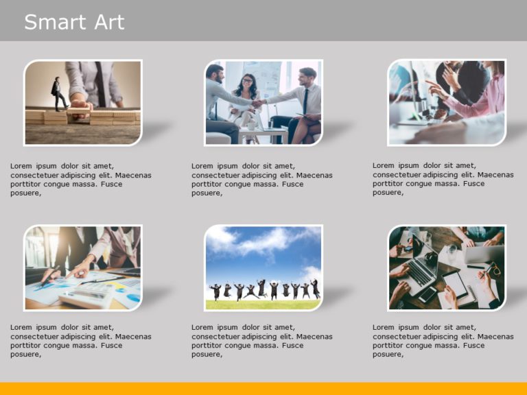 SmartArt List Picture Accent 6 Steps PowerPoint Template
