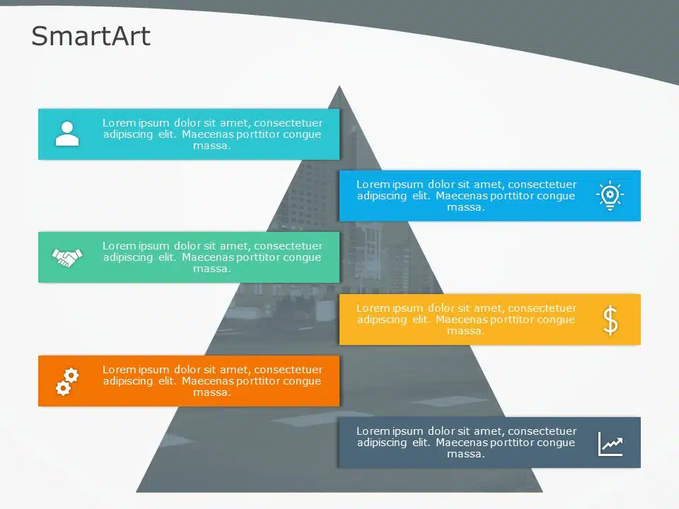 SmartArt List Pyramid 6 Steps & Google Slides Theme