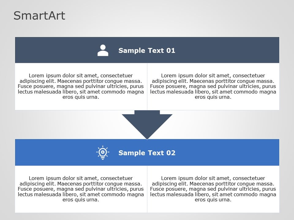 SmartArt List Segment 4 Steps | SlideUpLift