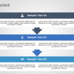 SmartArt List Arrows Segments 3 Steps