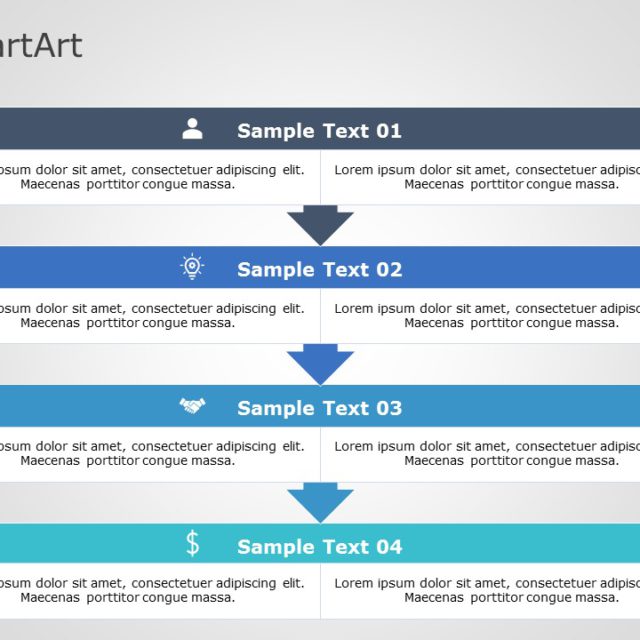 SmartArt List Segment 6 Steps