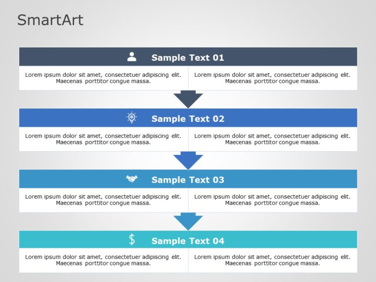 SmartArt List Segment 4 Steps