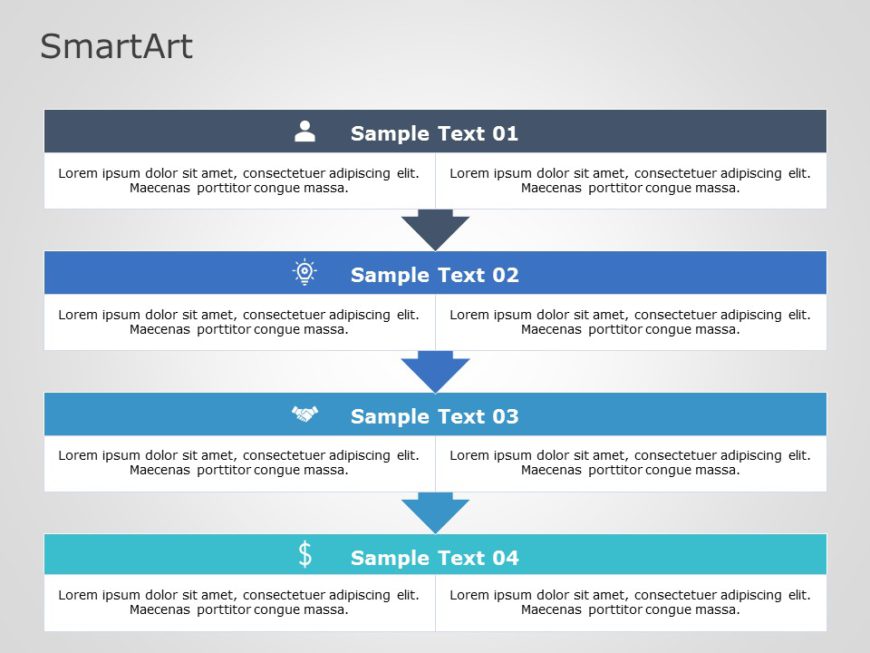 SmartArt List Segment 4 Steps