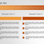 SmartArt List Squared Accent 2 Steps PowerPoint Template & Google Slides Theme