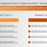 SmartArt List Squared Accent 2 Steps PowerPoint Template & Google Slides Theme