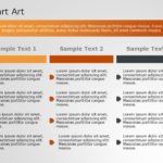 SmartArt List Squared Accent 3 Steps PowerPoint Template & Google Slides Theme