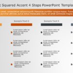 SmartArt List Squared Accent 4 Steps PowerPoint Template & Google Slides Theme