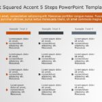 SmartArt List Squared Accent 5 Steps PowerPoint Template & Google Slides Theme