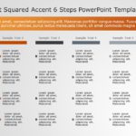 SmartArt List Squared Accent 6 Steps PowerPoint Template & Google Slides Theme