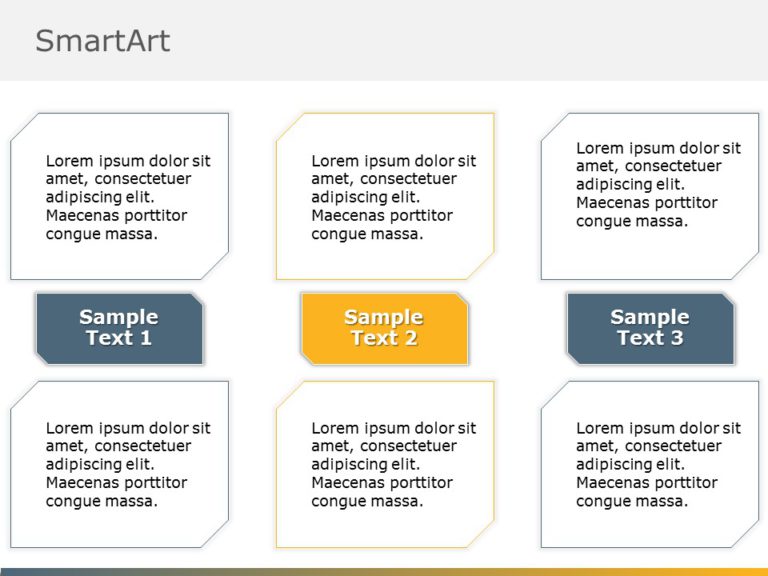 Smartart Process Circle Arrows 3 Steps Powerpoint Tem 8355