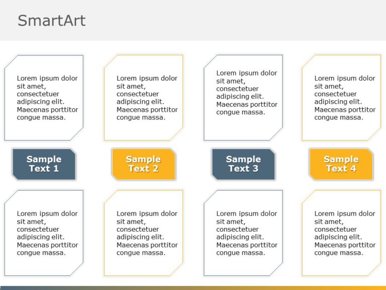 SmartArt List Stacked list 4 Steps & Google Slides Theme