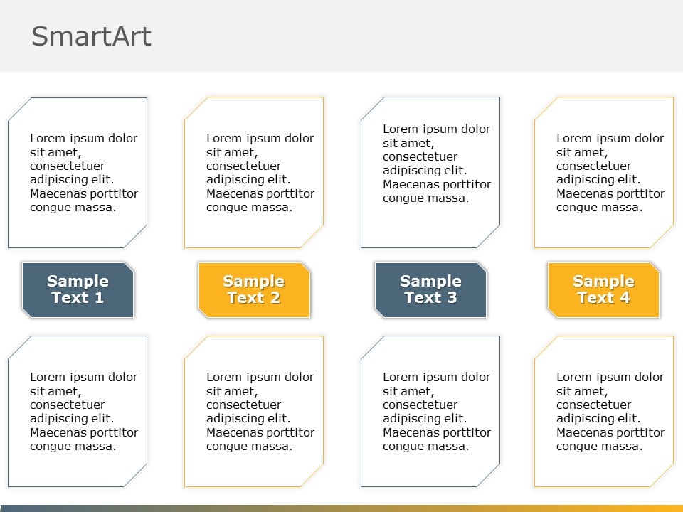 SmartArt List Stacked list 4 Steps & Google Slides Theme