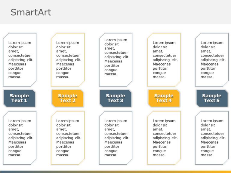 SmartArt List Stacked list 5 Steps & Google Slides Theme