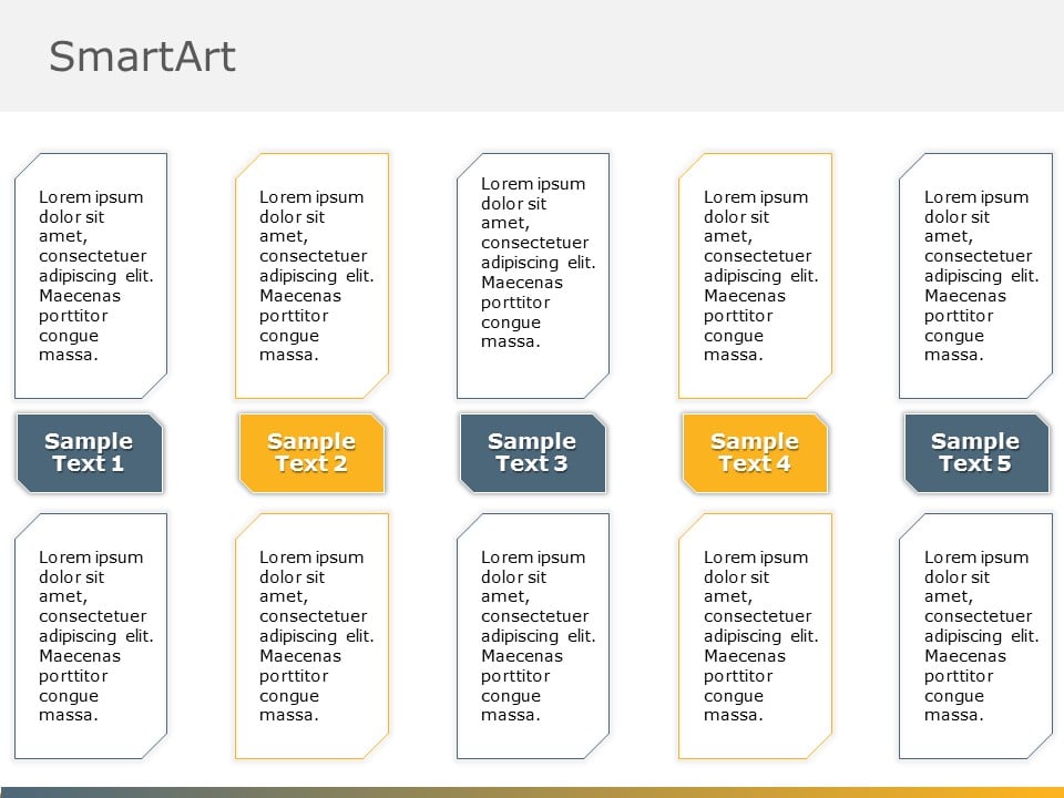 SmartArt List Stacked list 5 Steps