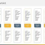 SmartArt List Stacked list 6 Steps & Google Slides Theme
