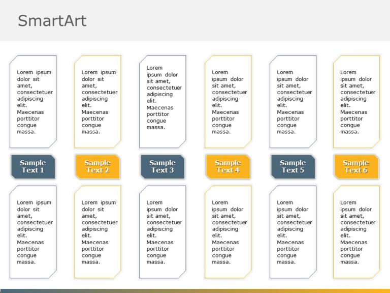 SmartArt List Stacked list 6 Steps