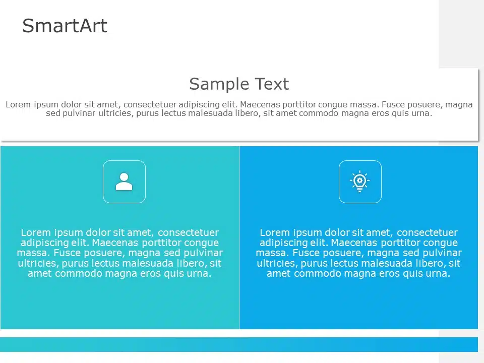 SmartArt List Table 2 Steps & Google Slides Theme