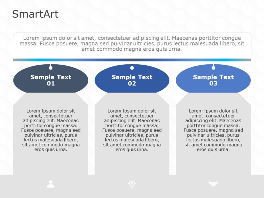 SmartArt List Oval 3 Steps