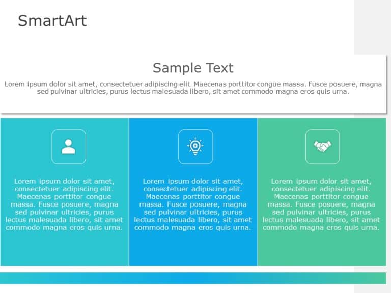 SmartArt List Table 3 Steps & Google Slides Theme