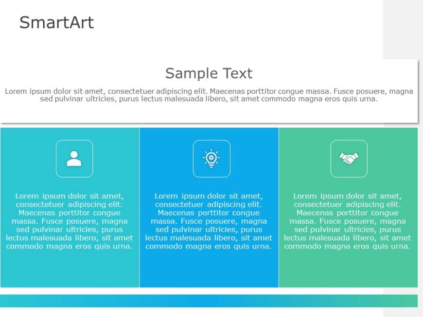 SmartArt List Table 3 Steps