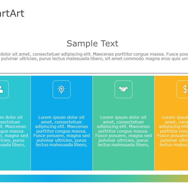 SmartArt List Table 5 Steps