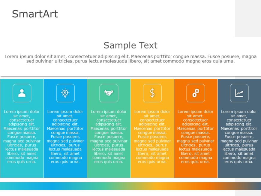 SmartArt List Table 6 Steps