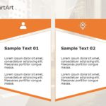SmartArt List Trapezoid 2 Steps & Google Slides Theme