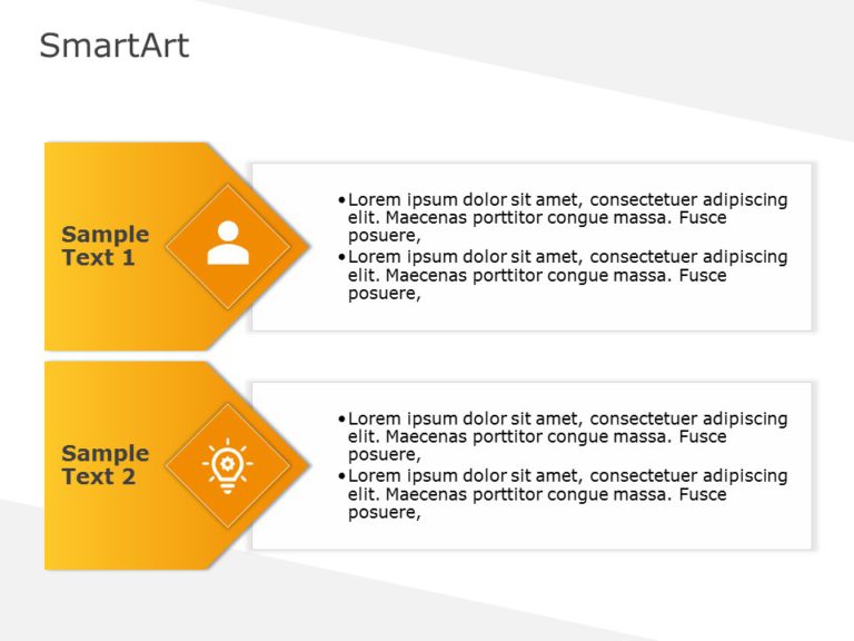 SmartArt List Vertical Block 2 Steps & Google Slides Theme