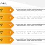 SmartArt List Vertical Block 5 Steps & Google Slides Theme