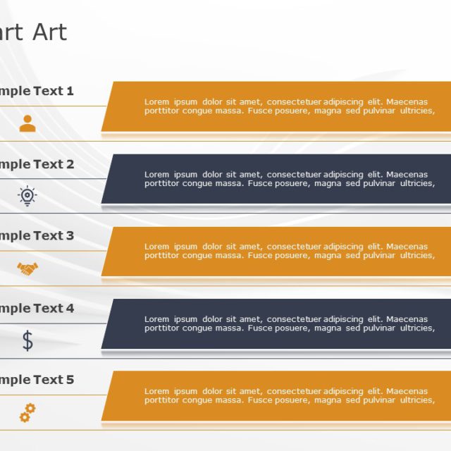 SmartArt List Vertical Box 6 Steps PowerPoint Template