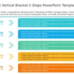 SmartArt List Vertical Bracket 5 Steps PowerPoint Template & Google Slides Theme