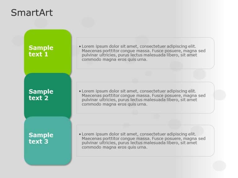 SmartArt List Vertical List 3 Steps