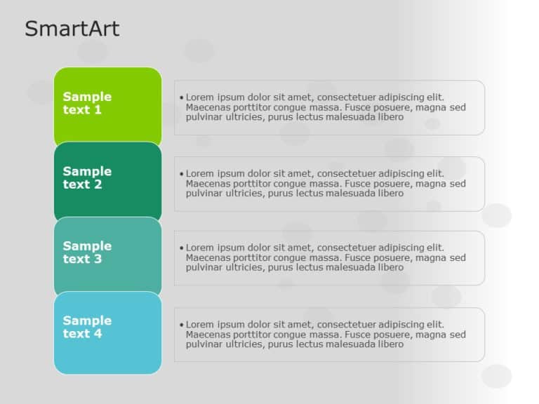 SmartArt List Vertical List 4 Steps