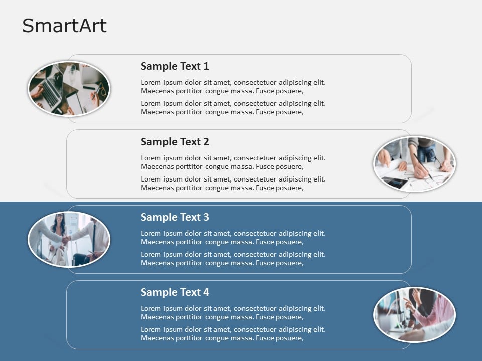 SmartArt List Vertical Picture 4 Steps