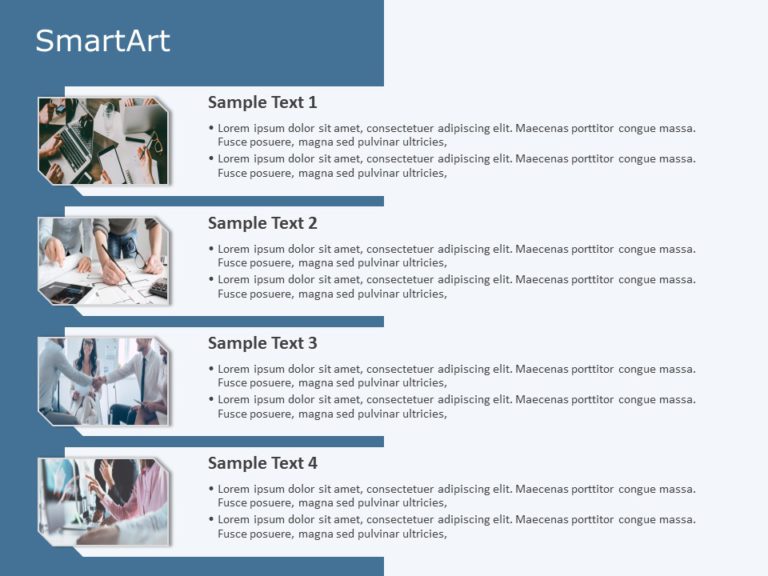 SmartArt List Vertical Picture 4 Steps1 & Google Slides Theme