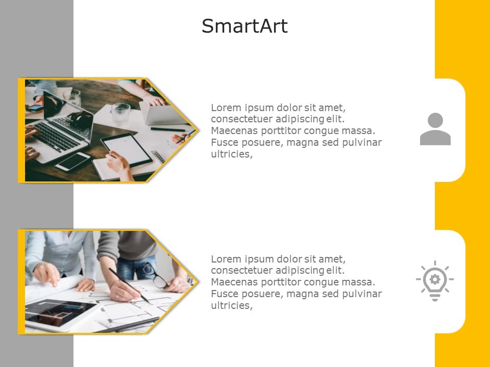 SmartArt List Vertical Picture Accent 2 Steps & Google Slides Theme