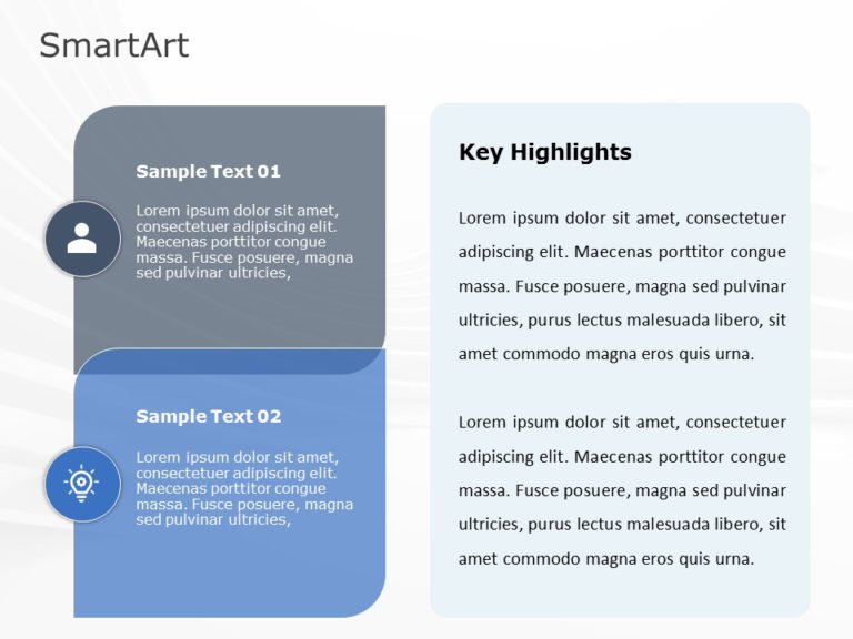 SmartArt List Vertical Table 2 Steps