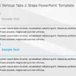SmartArt List Vertical Tabs 2 Steps PowerPoint Template & Google Slides Theme