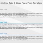 SmartArt List Vertical Tabs 3 Steps PowerPoint Template & Google Slides Theme