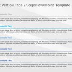 SmartArt List Vertical Tabs 5 Steps PowerPoint Template & Google Slides Theme