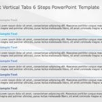 SmartArt List Vertical Tabs 6 Steps PowerPoint Template & Google Slides Theme