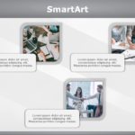 SmartArt Picture Horizontal Layout 3 Steps & Google Slides Theme