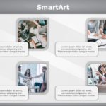 SmartArt Picture Horizontal Layout 4 Steps & Google Slides Theme
