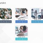SmartArt Picture Horizontal List 4 Steps & Google Slides Theme