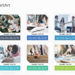 SmartArt Picture Horizontal List 6 Steps & Google Slides Theme